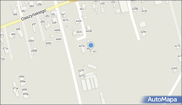 Gliwice, Daszyńskiego Ignacego, 441d, mapa Gliwic