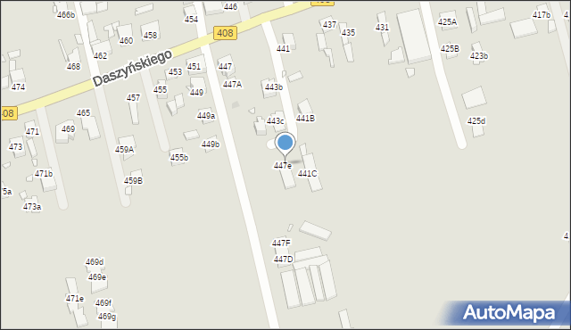 Gliwice, Daszyńskiego Ignacego, 443E, mapa Gliwic