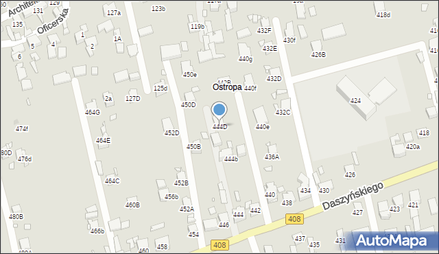 Gliwice, Daszyńskiego Ignacego, 444D, mapa Gliwic