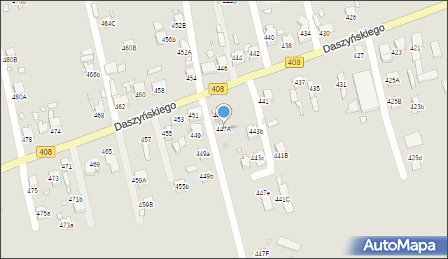 Gliwice, Daszyńskiego Ignacego, 447A, mapa Gliwic