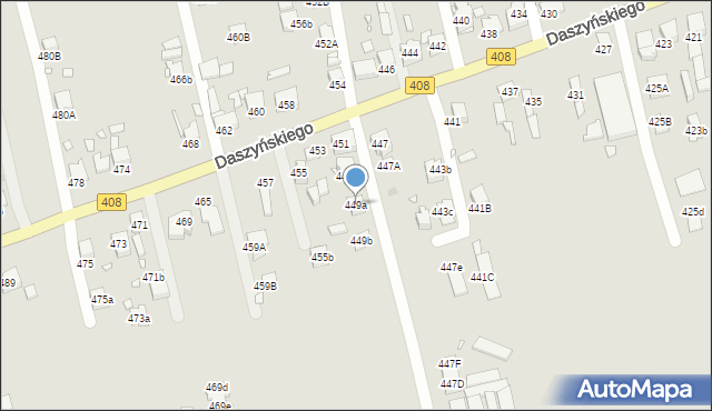 Gliwice, Daszyńskiego Ignacego, 449a, mapa Gliwic