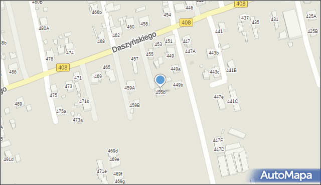 Gliwice, Daszyńskiego Ignacego, 455b, mapa Gliwic