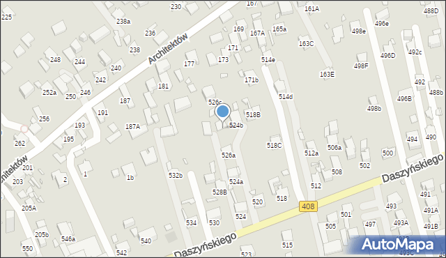 Gliwice, Daszyńskiego Ignacego, 526b, mapa Gliwic