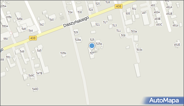 Gliwice, Daszyńskiego Ignacego, 527, mapa Gliwic