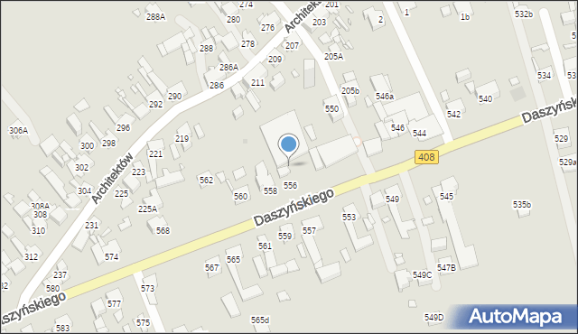 Gliwice, Daszyńskiego Ignacego, 543, mapa Gliwic