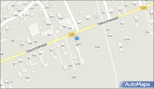 Gliwice, Daszyńskiego Ignacego, 545, mapa Gliwic