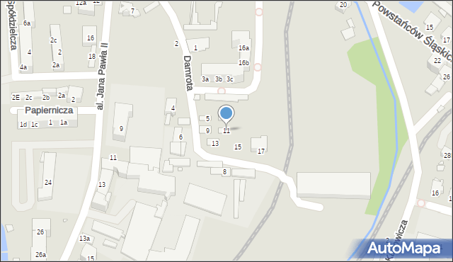 Głuchołazy, Damrota, 11, mapa Głuchołazy