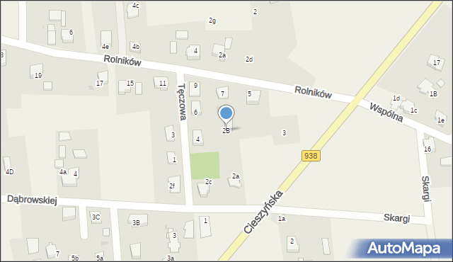 Golasowice, Dąbrowskiej Marii, 2B, mapa Golasowice