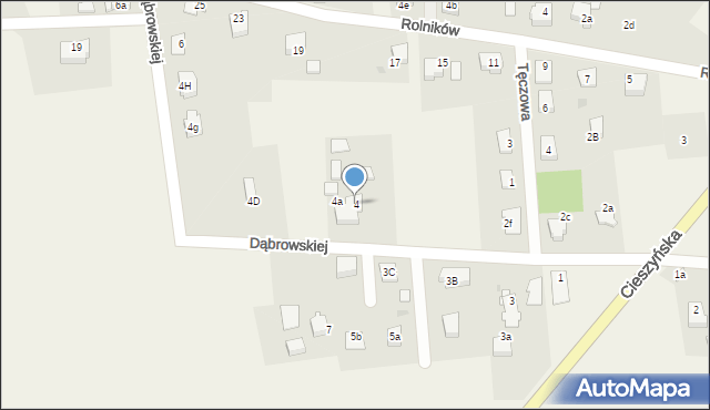 Golasowice, Dąbrowskiej Marii, 4, mapa Golasowice