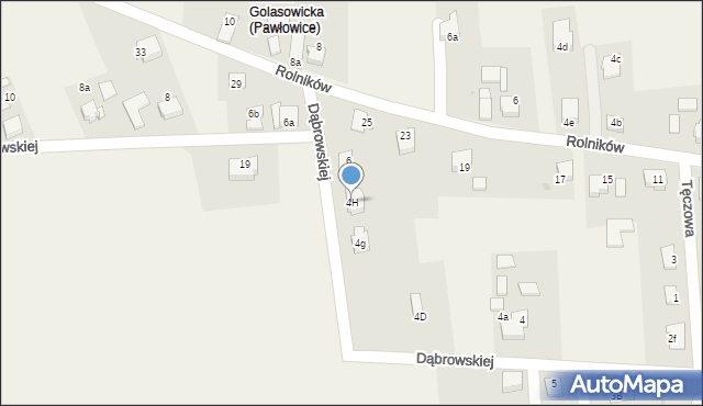 Golasowice, Dąbrowskiej Marii, 4H, mapa Golasowice