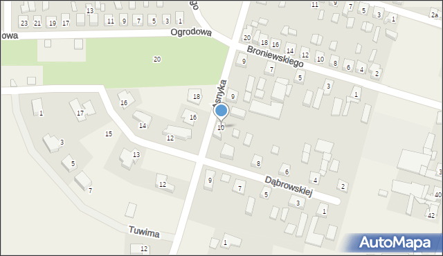 Gołuchów, Dąbrowskiej Marii, 10, mapa Gołuchów