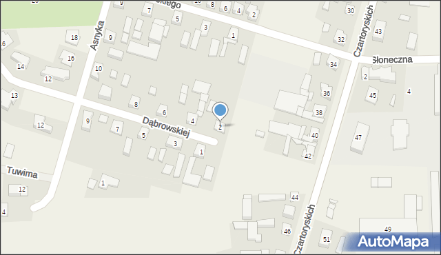 Gołuchów, Dąbrowskiej Marii, 2, mapa Gołuchów