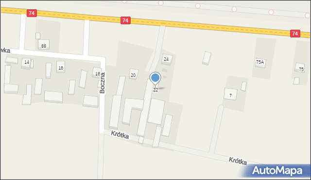 Gomulin-Kolonia, Dąbrówka, 22, mapa Gomulin-Kolonia