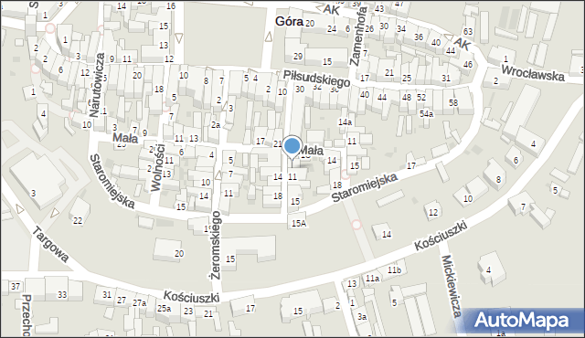 Góra, Dąbrowskiego Jarosława, gen., 9, mapa Góra