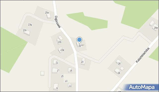 Goręczyno, Dąbrowa, 22, mapa Goręczyno