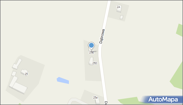 Goręczyno, Dąbrowa, 25E, mapa Goręczyno