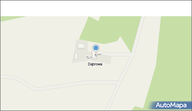 Goręczyno, Dąbrowa, 51, mapa Goręczyno