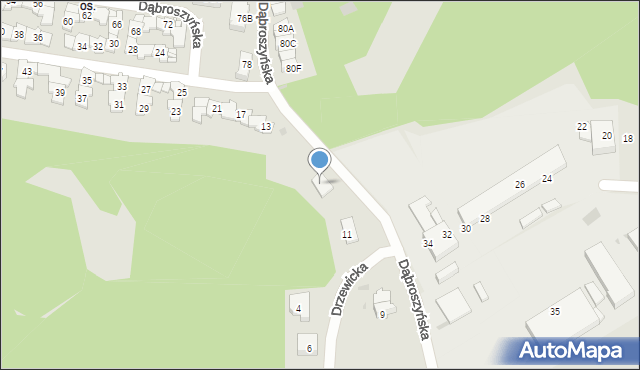 Gorzów Wielkopolski, Dąbroszyńska, 11A, mapa Gorzów Wielkopolski