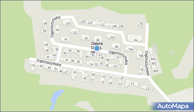 Gorzów Wielkopolski, Dąbroszyńska, 64, mapa Gorzów Wielkopolski