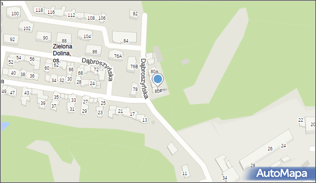 Gorzów Wielkopolski, Dąbroszyńska, 80F, mapa Gorzów Wielkopolski