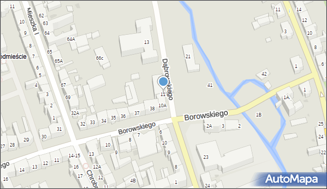 Gorzów Wielkopolski, Dąbrowskiego Jarosława, gen., 11, mapa Gorzów Wielkopolski