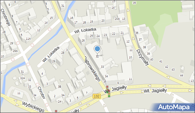 Gorzów Wielkopolski, Dąbrowskiego Jarosława, gen., 32, mapa Gorzów Wielkopolski