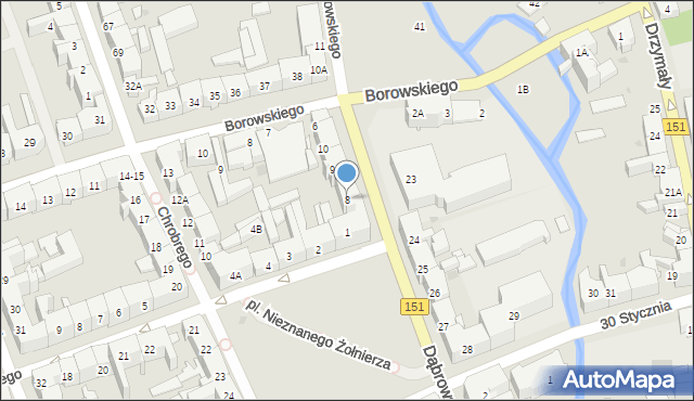 Gorzów Wielkopolski, Dąbrowskiego Jarosława, gen., 8, mapa Gorzów Wielkopolski