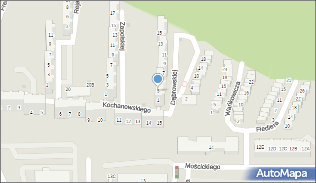 Gorzów Wielkopolski, Dąbrowskiej Marii, 3, mapa Gorzów Wielkopolski