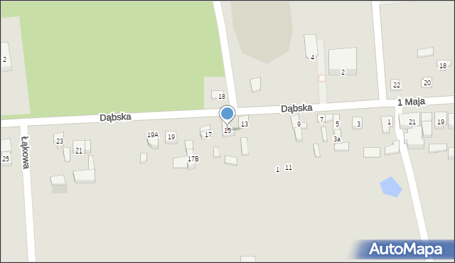 Grabów, Dąbska, 15, mapa Grabów