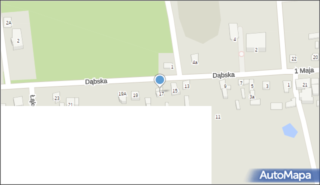 Grabów, Dąbska, 17A, mapa Grabów