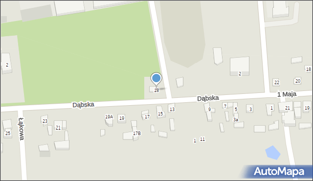 Grabów, Dąbska, 18, mapa Grabów