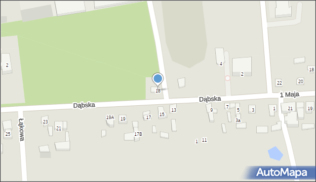 Grabów, Dąbska, 18, mapa Grabów