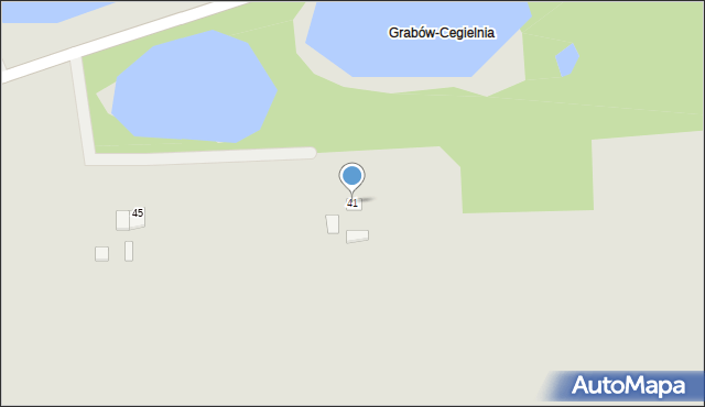 Grabów, Dąbska, 41, mapa Grabów