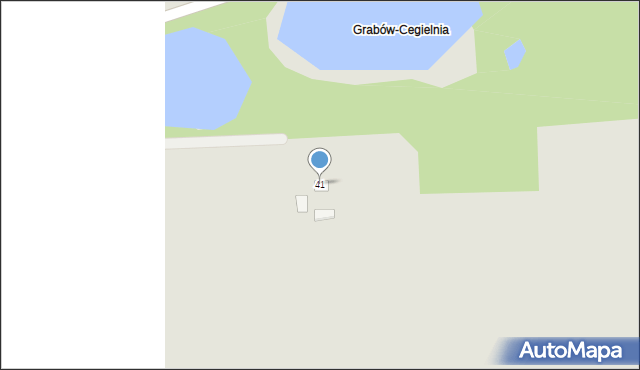 Grabów, Dąbska, 41, mapa Grabów