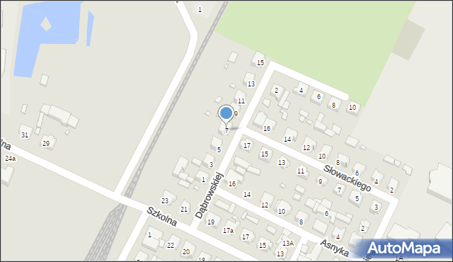 Grabów nad Prosną, Dąbrowskiej Marii, 7, mapa Grabów nad Prosną