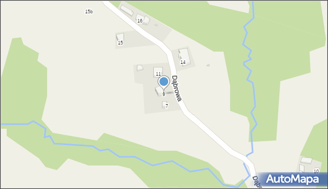 Gromnik, Dąbrowa, 9, mapa Gromnik