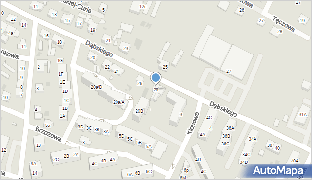 Gryfice, Dąbskiego Jana, 28, mapa Gryfice