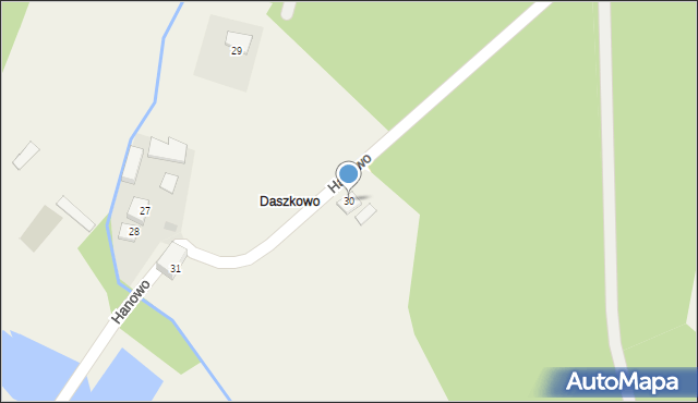 Hanowo, Daszkowo, 3, mapa Hanowo