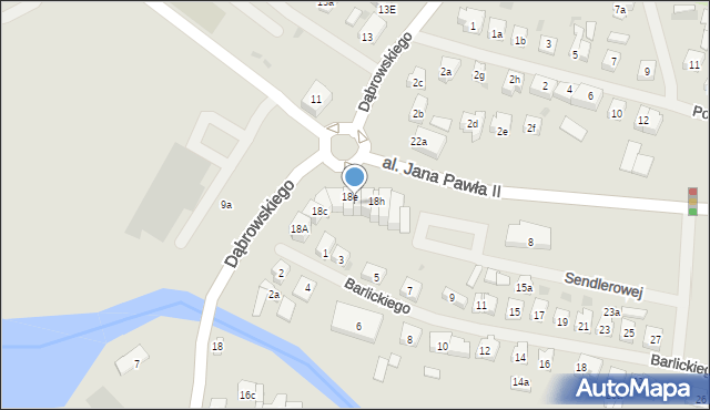 Iława, Dąbrowskiego Jarosława, gen., 18f, mapa Iława