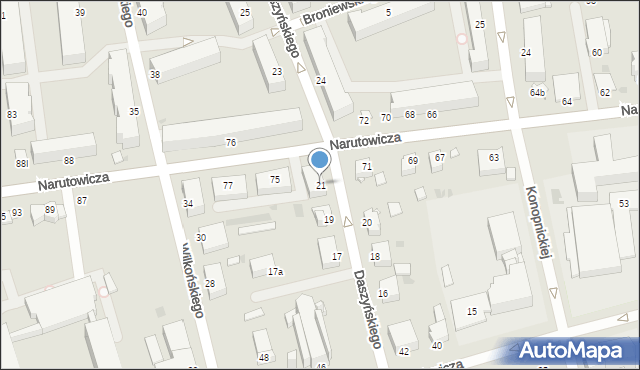 Inowrocław, Daszyńskiego Ignacego, 21, mapa Inowrocławia