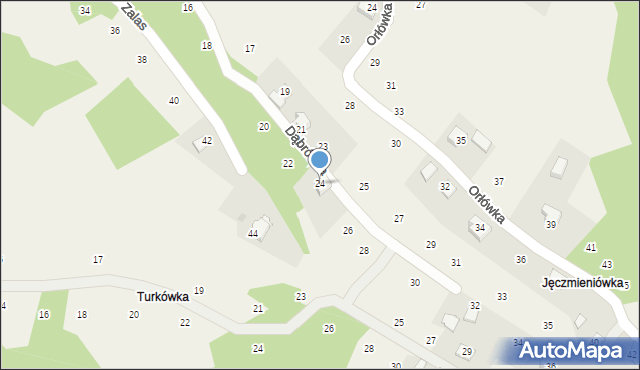 Izdebnik, Dąbrówka, 24, mapa Izdebnik