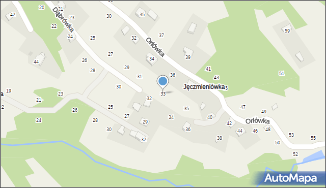 Izdebnik, Dąbrówka, 33, mapa Izdebnik