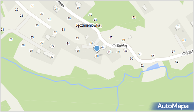 Izdebnik, Dąbrówka, 38, mapa Izdebnik