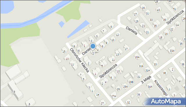 Janowiec Wielkopolski, Daniela Waleriana, 2, mapa Janowiec Wielkopolski