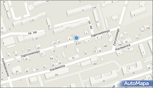 Jarosław, Dąbrowskiego Henryka, gen., 11, mapa Jarosławia