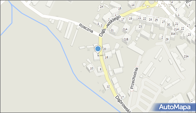 Jawor, Dąbrowskiego Jarosława, gen., 7, mapa Jawor