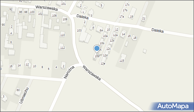 Jaworowa, Daleka, 10d, mapa Jaworowa