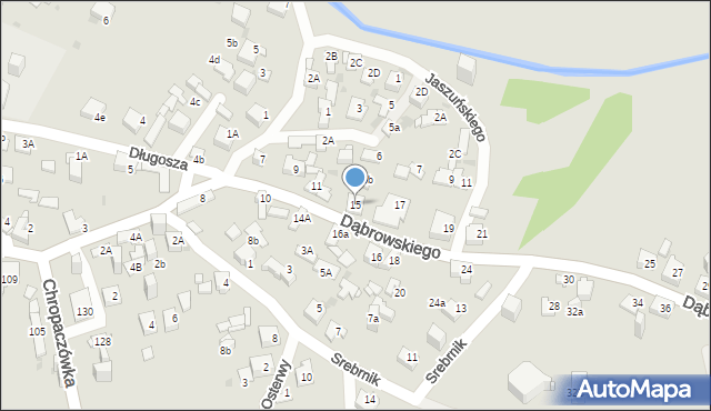 Jaworzno, Dąbrowskiego Jarosława, gen., 15, mapa Jaworzno