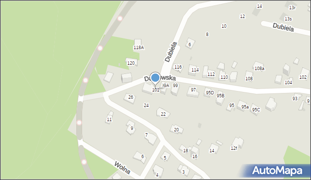 Jaworzno, Dąbrowska, 101, mapa Jaworzno
