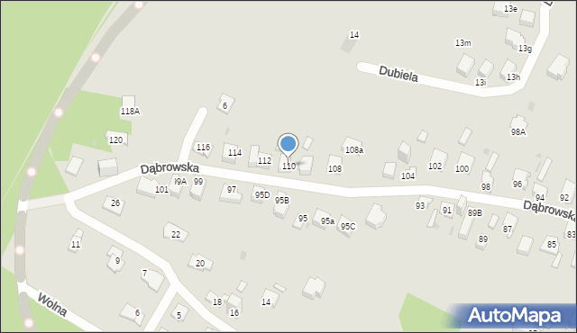 Jaworzno, Dąbrowska, 110, mapa Jaworzno